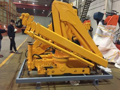 China Folded boomed 6.3 ton loader crane with 5 sections boom 12 meters lifting height for sale