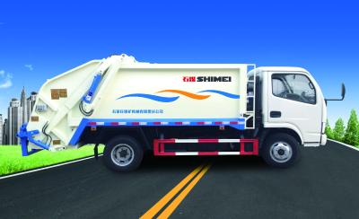 China 6cub and 12 cum compress rate 1:3 compressed garbage vehicle for sale