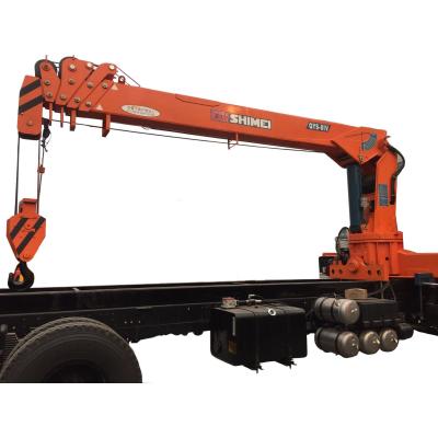 China QYS-8IV manufacturer supply 5telescopic boomed 8 tons hydraulic loader crane for sale