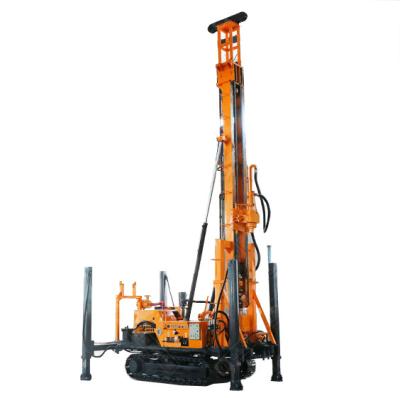 China 350m crawler type mechanical  top drive water well drilling machine equipped mud pump or compressor for sale