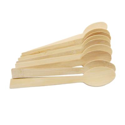 China Best Selling Disposable Spoons 100% Biodegradable Food Grade Eco-Friendly Natural Bamboo Spoon Craft Disposable Spoons for sale