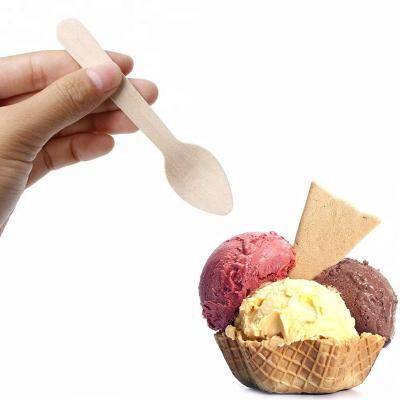 China Wholesale Eco-Friendly Disposable Dessert Mini Spoon Material Small Shovel Custom Taster Shovel Scoop Making Kids In Ice Cream Bamboo Spoon for sale