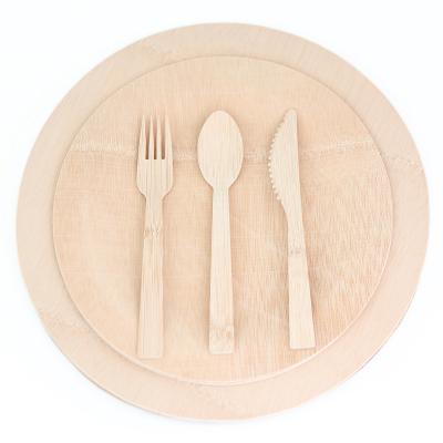 China Eco Natural Bamboo Wooden Tip Spoon Cutlery Set Dish Straws Rice Plated Salad Table Knives Fruit Fork Disposable Spoons for sale