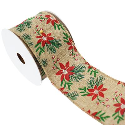 China Controller Customized Flower Decoration Cable Ribbon Roll 2.5 Inch Width Ribbons Wholesale for sale