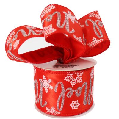 China Wholesale Checker Other Christmas Decorations Satin Ribbon 2.5 Inch Wrapping Ribbon for sale