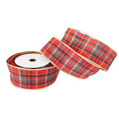 China Wholesale Multicolor Plaid Checker Lace Ribbon Cable Edge Ribbon For Gift Wrapping for sale