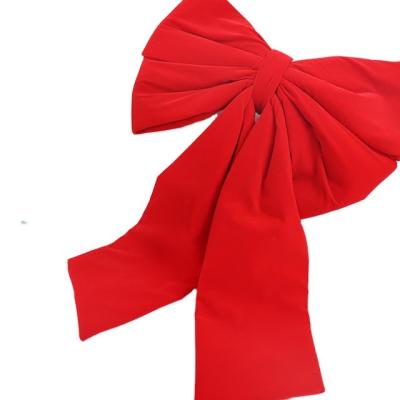 China Fashionable High Quality Durable Using Large Chinese Red Velvet Christmas Ribbon Bow Gift Decoration for sale