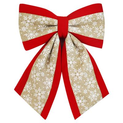 China Wholesale Fashionable High Quality Big Red Christmas Tree Bow Tie Large For Tree Decorate for sale