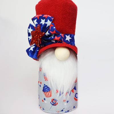 China Fashionable Faceless Doll American National Day Star Pentagon Leprechaun Ornament Lace Up Rudolph Gnome Festival Dwarf Standing Decoration Gifts Toys for sale