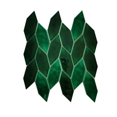 China Wear Resistant Modern Green Mozaic Hexagonal Ceramic Tile for sale