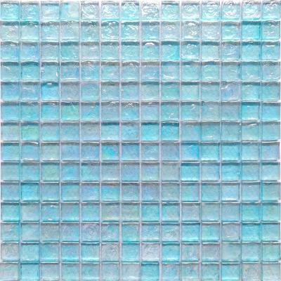 China Wholesale Modern Decorative Spa Area Kitchen Light Blue Glass Mosaic Swimming Pool for sale