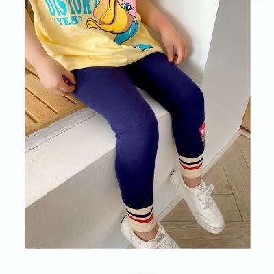 China High Quality Elastic Waist Kids Anti-pilling Kids Clothes Soft Cotton Pants Girls Trousers for sale