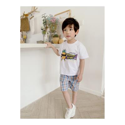 China 100% Cotton Casual Multicolor Summer Good Quality Stylish Children's Short Sleeve Suit for sale