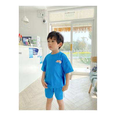 China High Quality Casual Customized Colors 100% Cotton Summer Stylish Boy Short Sleeve Set for sale