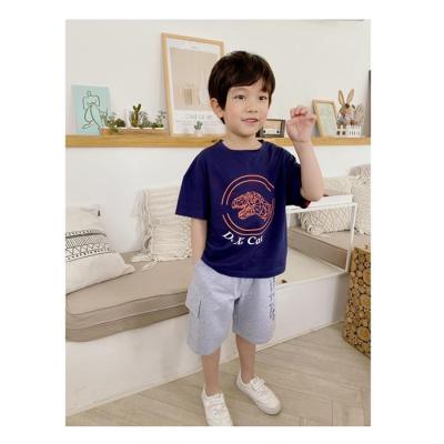 China Wholesale Price Anti-pilling Cotton Fabric Summer Colored Comfortable 100% T-shirt Children for sale