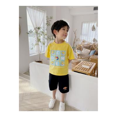 China Good Quality 95% Cotton 5% Spandex Summer Multicolor Comfortable Anti-pilling Kid's Boy's T-shirts for sale