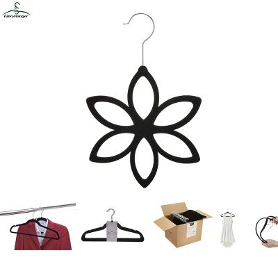 China Eactory Anti-slip Flower Shape Custom Velvet Assembled Scarf Hanger for sale