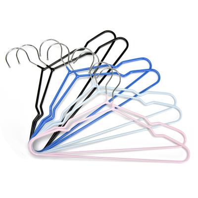 China Multifunctional Colorful Non-slip Hot Sale PVC Coated Metal Clothes Hanger Kids Clothes Hanger for sale