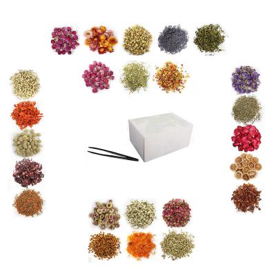 China 24 Bags Dried Flowers100% Natural Dried Flowers Herbs Kit For DIY Soap Making Candle Making Bath Scented Candles SW13 for sale