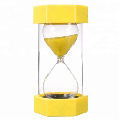 China Minimalist China Supplier Educational Toys Hexagon 1 Hour Plastic Sand Timer for Kids for sale