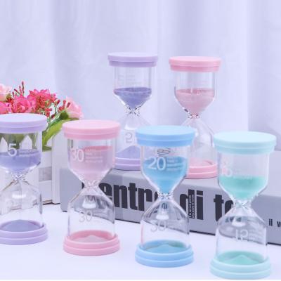 China Factory hot sale minimalist 1 2 3 4 5 minute gift colorful souvenir set sand timer design glass hourglass for sale