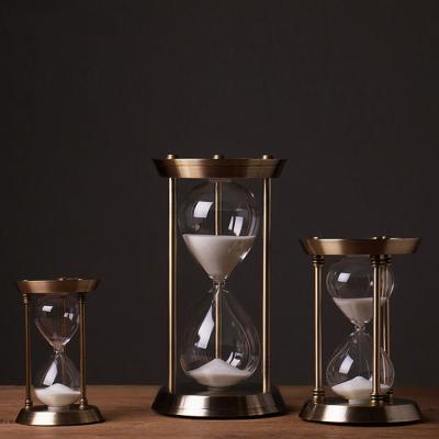 China Home Decoration Promotional Antique 30 Minute Metal Hour Glasses for sale