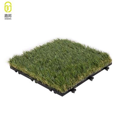 China Anti Bacterial Anti Bacterial Long Grass Interlocking Artificial Grass Carpet Decking Tiles Patio For Sale for sale