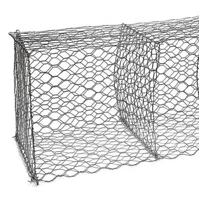 China Plain Weave Hot Dipped Galvanized Hexagonal Gabion Box Gabion Retaining Wall Bank Pad Gabion zu verkaufen