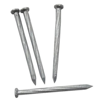 China Flat Spiral Concrete Nails Fluted ISO Product Smooth Shank Concrete Nails for sale