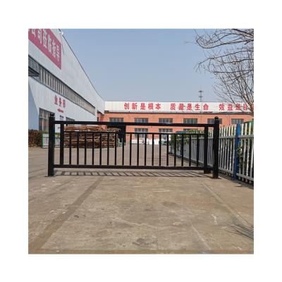 Cina Easily Assembled Black Vinyl Powder Coated Ornamental Steel Barrier Pipe Fence Factory Price in vendita