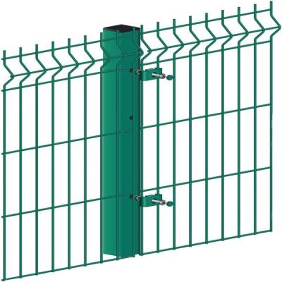 Cina Easily Assembled Outdoor Steel Fence Hardware PVC Coated Steel Wire Low Carbon Metal 3D Modeling ISO 9001 Pieces in vendita