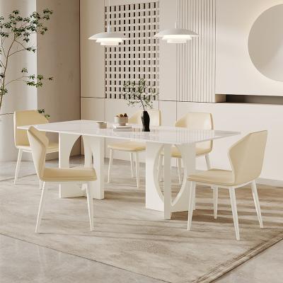 China Italy Design Modern Low Stainless Steel Dining Table Set Nordic Dining Furniture Restaurant Granite Dining Tables for sale