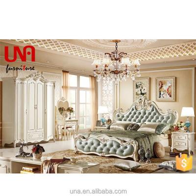 China Classic Wooden King Size Hand Carved Whole Series Cheap Extended Bed Style Furniture European Bedroom for sale