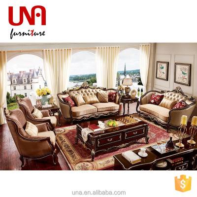 China Other New Design Classic Antique Leather Sofa Set For Living Room High Quality Wooden Chesterfield Sofa for sale