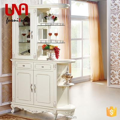 China EUROPEAN Turkish Luxury Closet Designs Luxury Living Room Furniture Display Shelf Shelving Wooden Wine Cabinet for sale