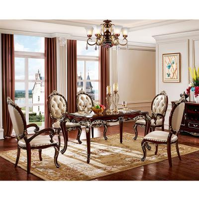 China EUROPEAN Luxury Best Selling Modern Dining Room Furniture Wooden Square Round Dining Table And Chairs Set for sale