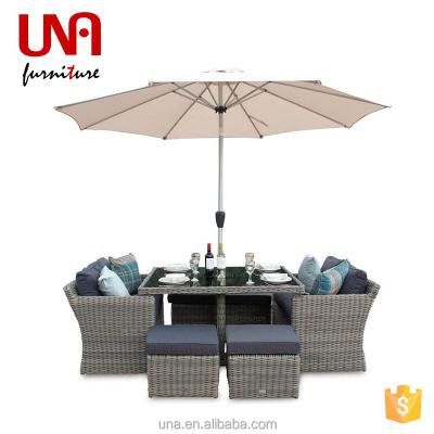 China Garden Patio Rattamn Sofa Synthetic Wicker Furniture Leisure Modern Villa Rattan Woven Sofa Set for sale