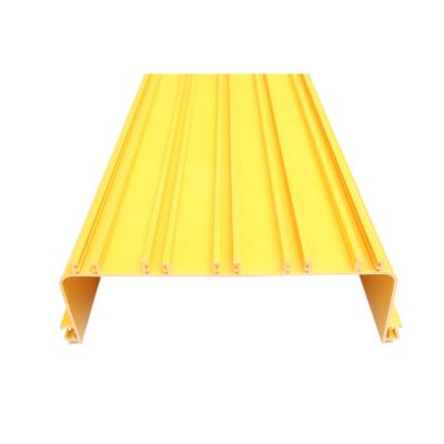 China Custom Size PVC Fiber Open Yellow Cable Tray For 5G FTTH Room for sale