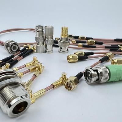 China Conector coaxial de pared RF TNC BNC UHF N SMA SMB SSMA SSMB SMC SSMC Panel montado en venta