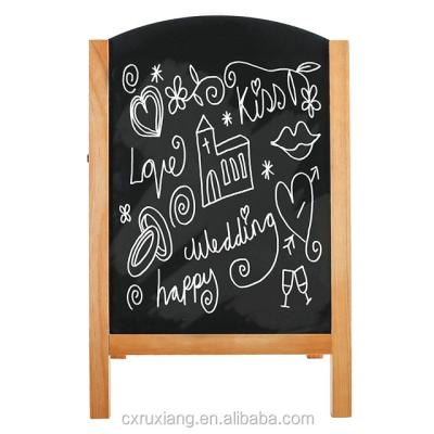 China Eco-Friendly Rustic Folding Wood Framed Chalkboard With Stand For Writing for sale