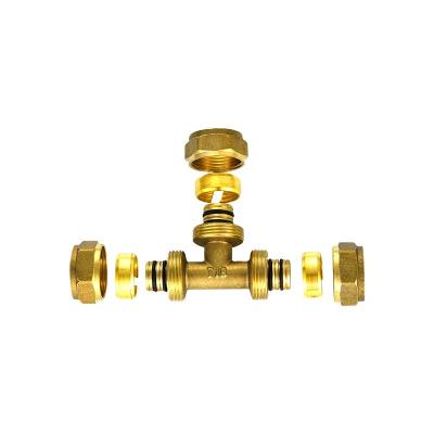 China 57-3 IFAN High Quality Brass PEX Brass Fittings Normal Customization PEX Colors Yellow Trims for sale