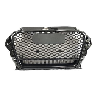 China 2013-2015 ABS RS3 Factory Price Middle Style Grill Fit Audi A3 8V Honeycomb Mesh Grille for sale