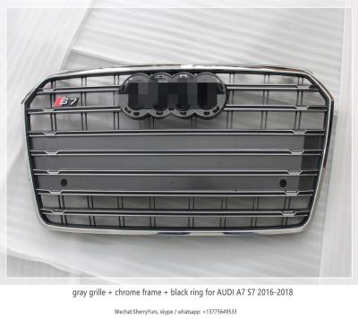 China ABS factory direct! Car Tuning Car Grille Front Grill For AUDI A7S7 2016-2018 for sale