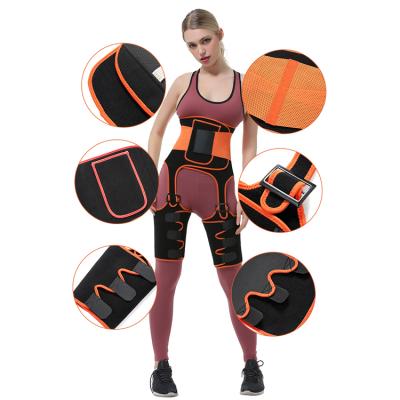 China Antibacterial Hot Neoprene Thigh Gum Leg Shaper Waist Trainer Belt Fat Burning Slimming Belt With Phone Pocket for sale