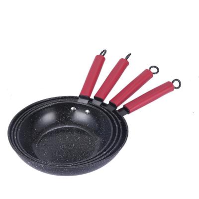 China High quality outdoor universal non stick household black gold cookware kitchen nonstick pan for sale