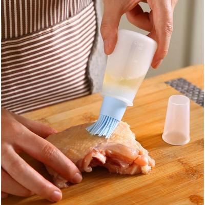 China Wholesale Easily Cleaned Silicone Oil Bottles Cake Butter Bread Brush BBQ Oil Healthy And Harmless Material Bottle Brush for sale