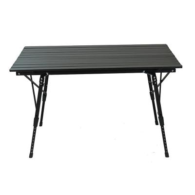 China Wholesale High Quality Aluminum Outdoor Black Portable Folding Camping Table Foldable And Portable for sale