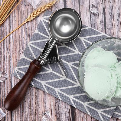 China New Stainless Steel Japanese Creative Tool Ice Cream Scooper Ice Cream Spoon Viable Thick Ice Cream Spoon for sale