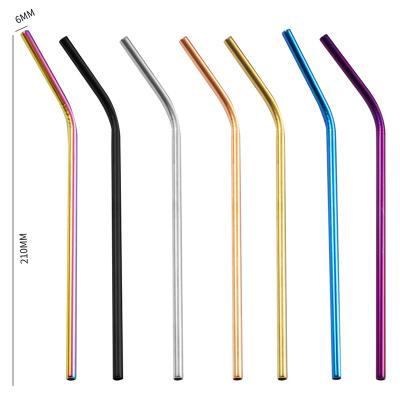 China Wholesale 2021 New Multicolor Viable Stainless Steel Straws High Quality Metal Straws For Bar Parties Home Care Non-hazardous Straws for sale