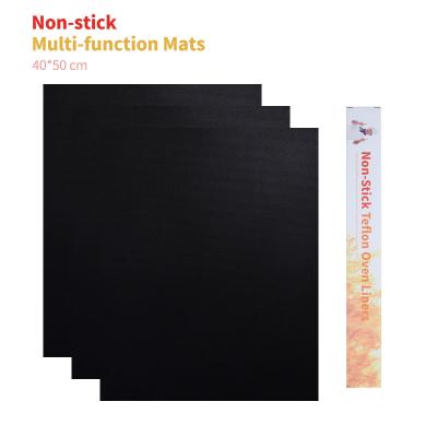 China Wholesale Corrosion Resistance BBQ Grill Mat High Quality Non-Stick Fiberglass BBQ Mat Grill Mat Set for sale